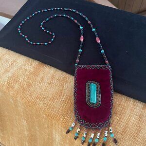 Velvet hippie pouch